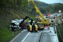 VU Gefahrgut LKW umgestuerzt A 4 Rich Koeln Hoehe AS Gummersbach P500